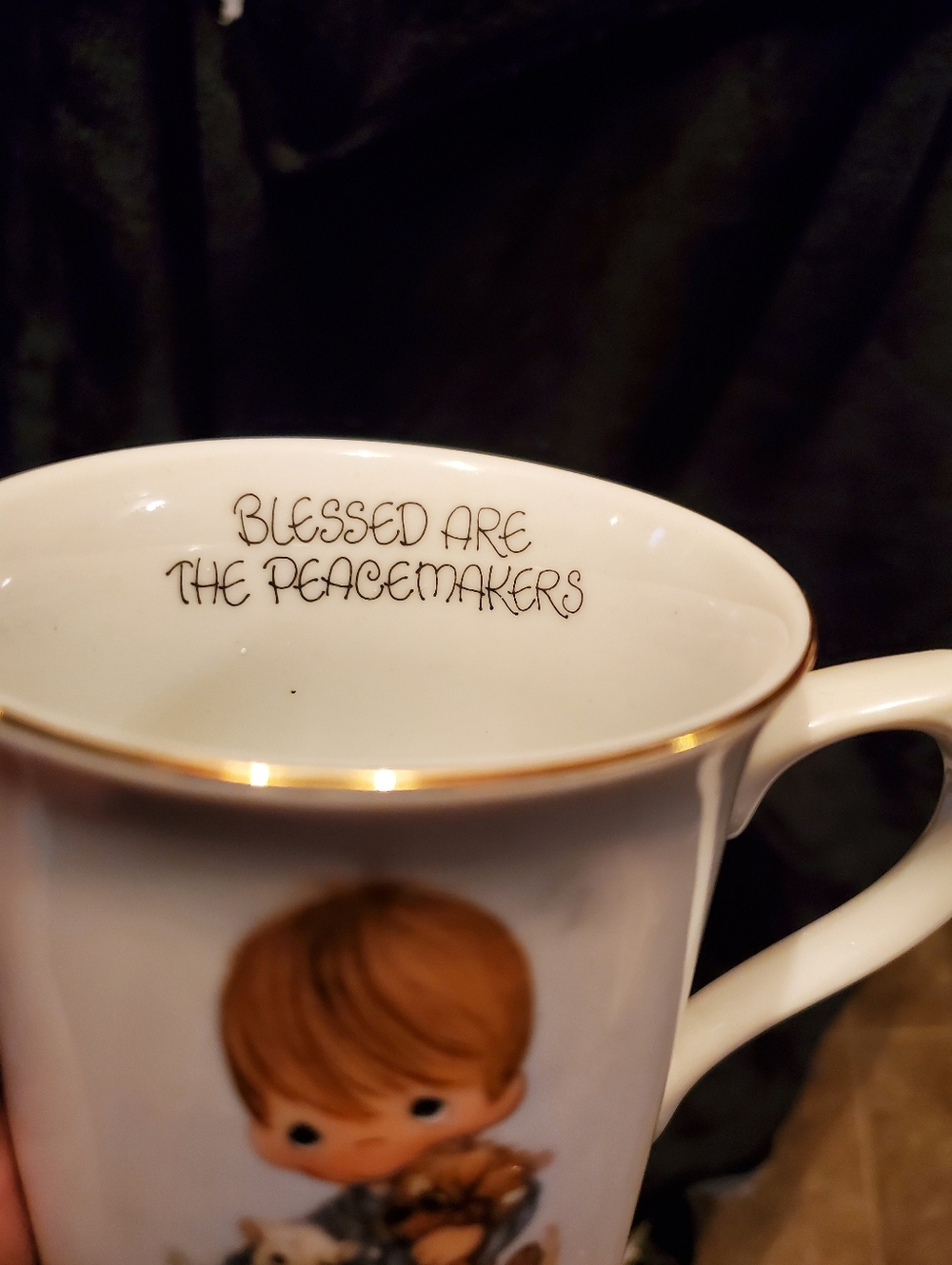 1984 ENESCO Precious MOMENTS 4 Coffee/tea MUGS BLESSED ARE SERIES VINTAGE - Picture 8 of 11
